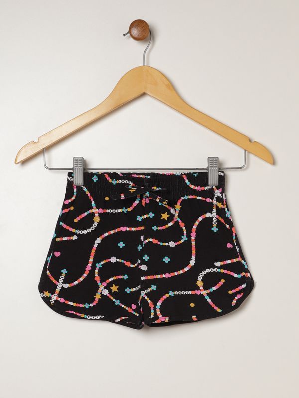 Short Cotton Infantil Para Menina - PRETO 6