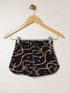 Short Cotton Infantil Para Menina - PRETO 6