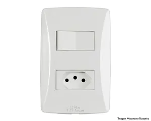 Interruptor Petra 1 Simp+Tom 2P+T C/Pl 10A 250V 39057 c/10pcs
