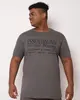 Camiseta Plus Size Masculina Algodão com Estampa Cinza G4