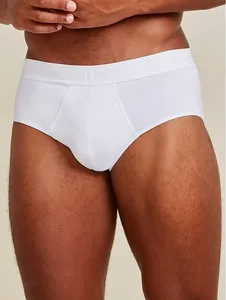 Cueca Slip Em Algodão Branco G