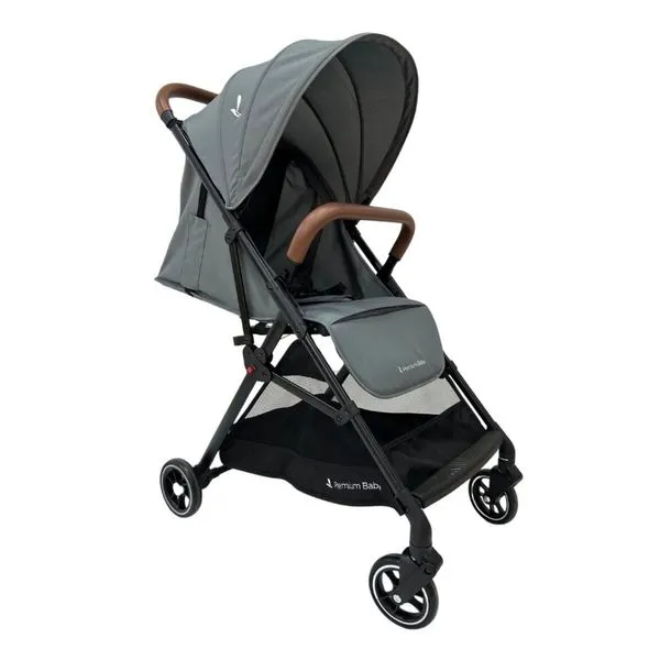Carrinho De Bebê Premium Baby Zurich Até 15kg Cinza E Preto PPB9CBE033 (MP)