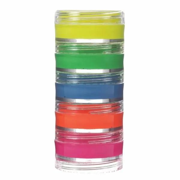 Tinta Cremosa Colormake Neon Fluorescente 5 Cores de 4g Cada