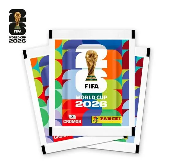 Cartela com 5 Envelopes de Figurinhas Copa 2026 Cada envelope contém 7 figurinhas Ref. 005460CBBR12 Panini