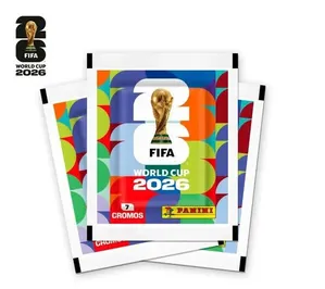 Cartela com 5 Envelopes de Figurinhas Copa 2026 Cada envelope contém 7 figurinhas Ref. 005460CBBR12 Panini