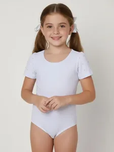 Body Malha Infantil Para Menina - BRANCO 10