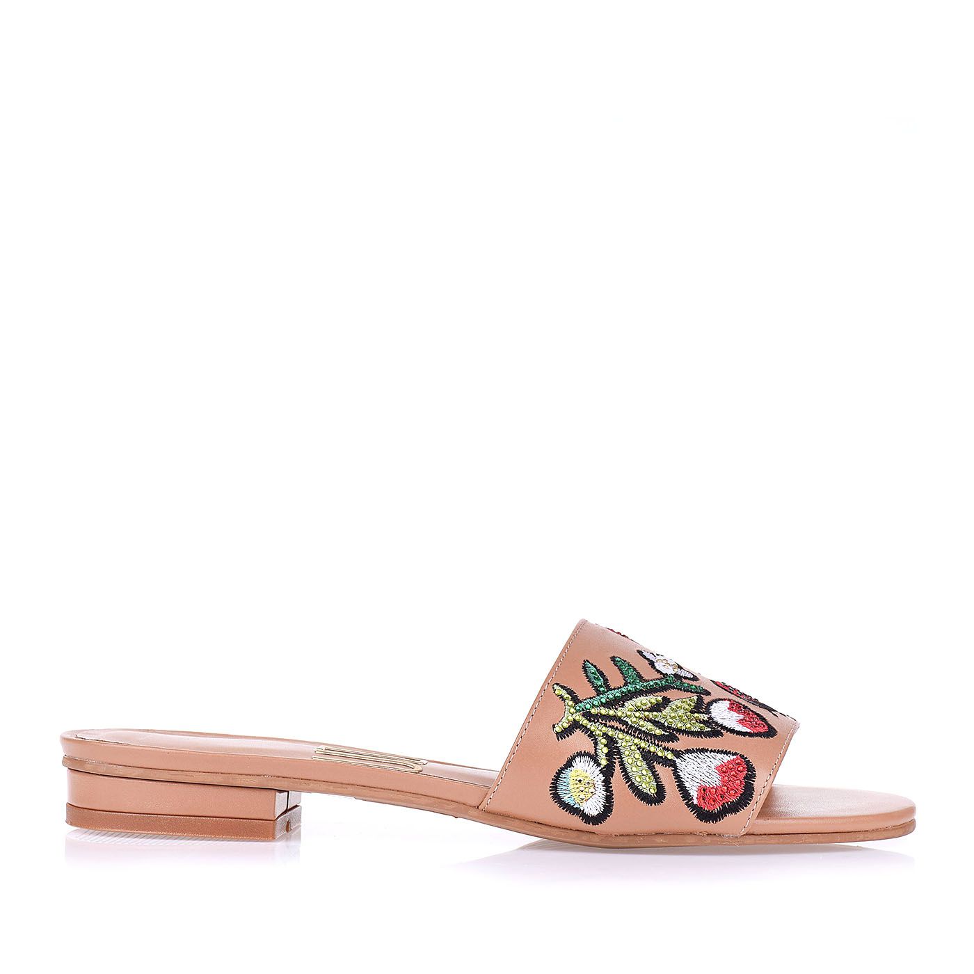 Flat Veneto Couro Tan