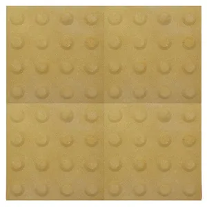Piso Ladrilho Hidráulico Podotatil Alerta Amarelo 20X20cm Caixa com 0,40 m² Borda Reta Cimartex