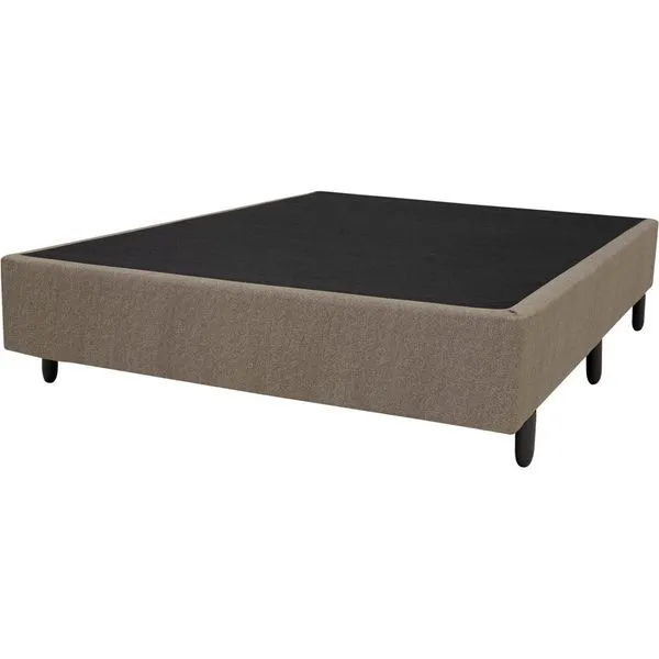 Base Cama Box Americana Casal Universal Cor Bege 138x188x26cm
