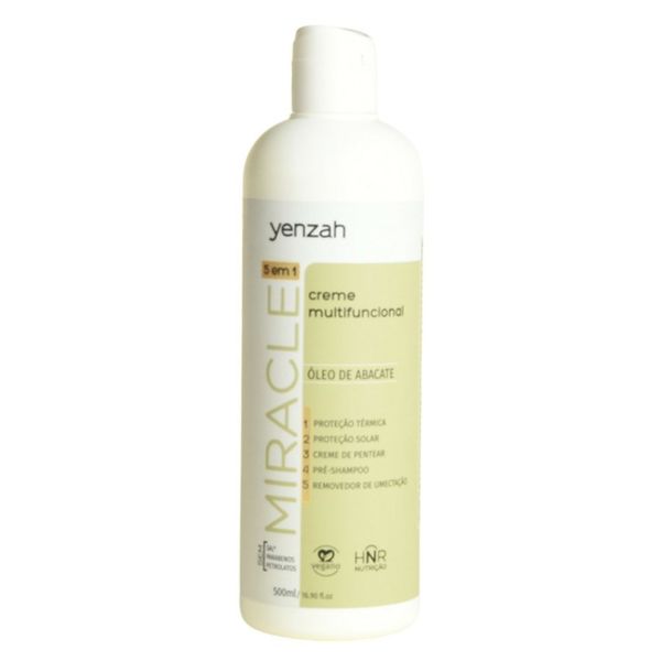 Creme Multifuncional Yenzah Miracle 5em1 Óleo De Abacate 500ml