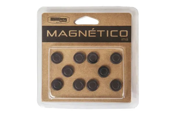 Ímã Ferrite Redondo Cortiarte 13mm Kit com 10 Unidades