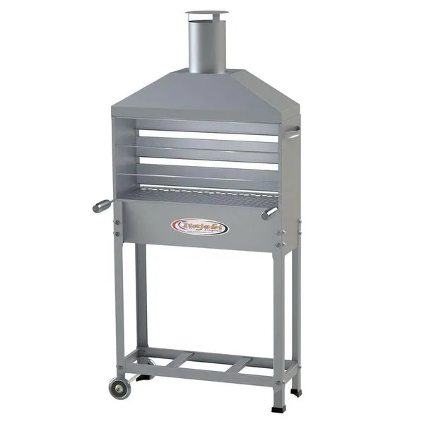 Churrasqueira Com Coifa Itajobi 1,00x53x27 Cm Inox Linha Bar 2 Grelhas