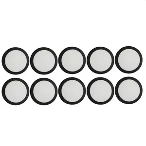 Kit 10 Painéis de LED Redondo 24W Sobrepor Bivolt 6500K Branco Frio Preto Taschibra Kit 10 Painéis LED Redondo 24W Sobrepor 6500K Preto Taschibra