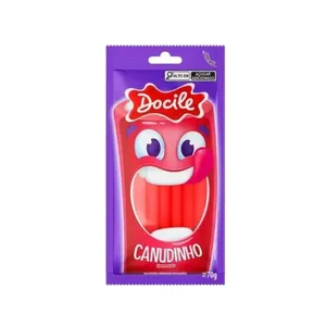 Canudinho Morango Docile 70 gramas CANUDINHO DOCILE 70G