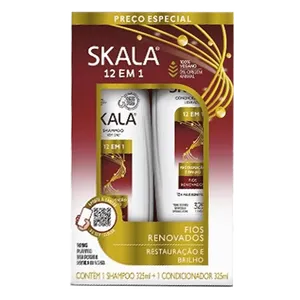 Kit Skala 12 em 1 Restauração e Brilho Shampoo + Condicionador 325ml