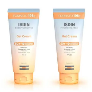 Kit com 2 Unidades de Protetor Solar Corporal Isdin Gel Cream FPS 50+ 198g