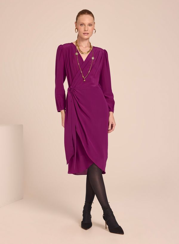Vestido Le Lis Nyla Midi Seda Feminino 38