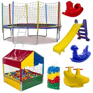 Kit Playground Pula 3,05M Piscina 1M 500 Pecas Escorrega Medio 3 Gangorras Rotoplay Brinquedos Kit Playground Pula 3,05M Piscina 1M Escorrega Medio 3 Gangorras Rotoplay Brinquedos