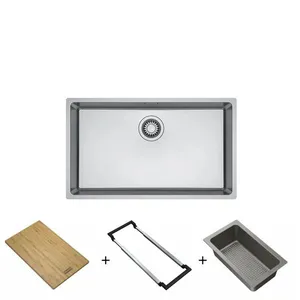 CUBA FRANKE DE EMBUTIR E SOBREPOR EM AÇO INOX LINEA 70 70X40CM COM ACESSÓRIOS 18630