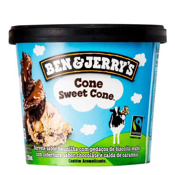 Sorvete Pote Kibon Ben & Jerry's Cone Sweet Cone 120ml