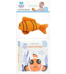 Livro de Banho Com Esponja Peixe Palhaço Peixe Palhaço