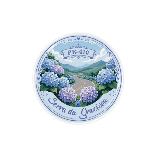 Adesivo Decorativo Serra da Graciosa PR 410 Resinado 3D em PVC Autocolante Azul Adesivo Decorativo Serra da Graciosa PR 410 Resinado 3D Azul