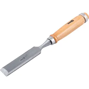 Formão Chanfrado Reto com Cabo de Madeira 1" 25,4mm - NOVE54