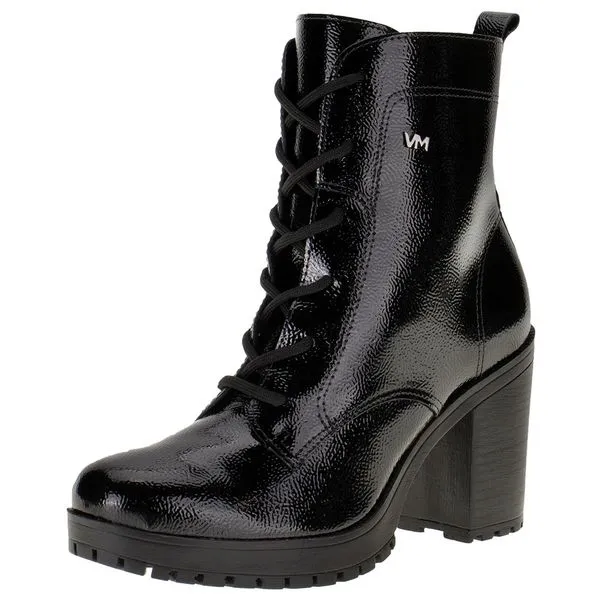 Bota Feminina Coturno Via Marte - 231610 VERNIZ/PRETO 37