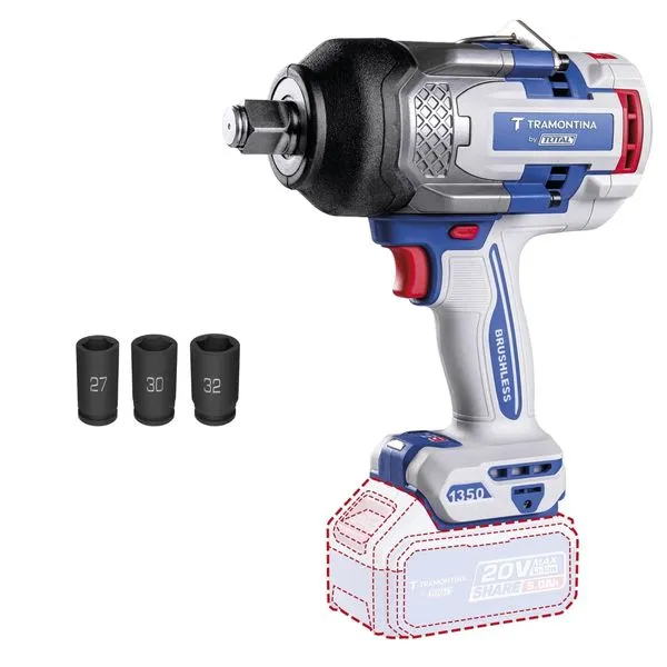 Chave de Impacto Tramontina by TOTAL 3/4" 20V 1350 N.m Brushless LED