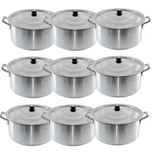 Conjunto de Caçarolas Industriais JOGO9CGLB Alumínio Fundido 9 Peças com Tampa para Cozinha Profissional Conjunto de Caçarolas Industriais JOGO9CGLB Alumínio Fundido 9 Peças para Restaurantes e Hotéis