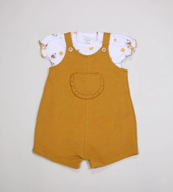 Jardineira/Blusa Caramelo - 251410 Marrom - 2