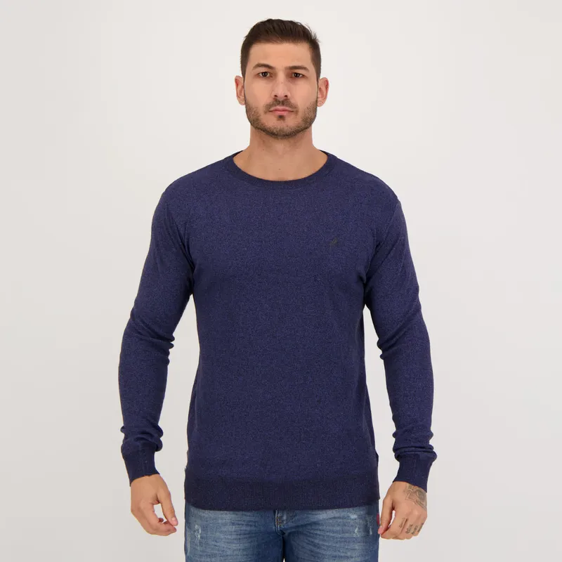Suéter Balboa Basic Mescla Azul