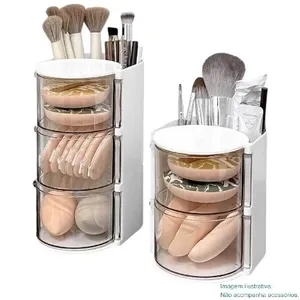 Organizador de Cosméticos 3 Andares Tao Branco T-BI