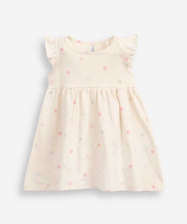 vestido infantil poá off white 0-3