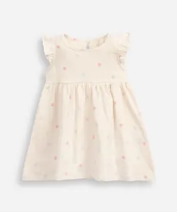 vestido infantil poá off white 18-24