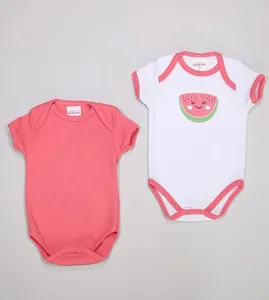 Kit Body Frutinhas com 2 Unidades De 0 a 12 meses Rosa - G