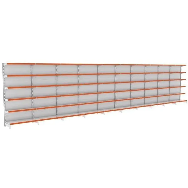 Kit 10 Módulos De Gôndolas Parede 2,02 Fit40 Amapá Expositor Branco