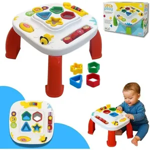 Mesa Infantil Didática Divertida Interativa Educacional com Atividades de Montar Encaixe Engrenagens e Ábaco Mesa Infantil Didática Divertida Interativa Educacional com Atividades de Montar e Encaixe de Formas
