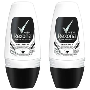 Kit com 2 Unidades de Rexona Desodorante Roll On 50ml Men Invisible