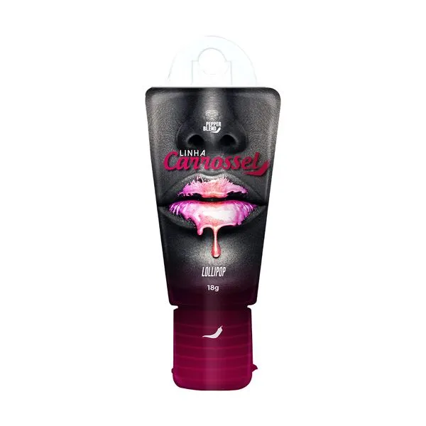 Carrossel Gel Lubrificante Comestível com Efeito Glitter 18g Pepper Blend