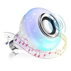 Lâmpada Led 12W E27 Rgb Colorida Com Caixa De Som