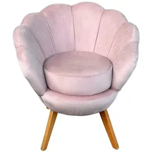 Poltrona Belos Móveis Sereia Veludo Rosa (MP)