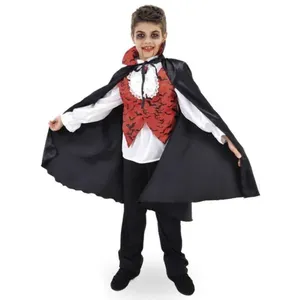 Fantasia Halloween Infantil Drácula Com Capa E Colete Tamanho G