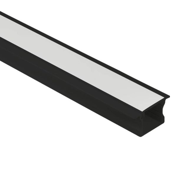 Perfil de Sobrepor 17mm em Alumínio Fita de LED com 2 Metros Itamonte Perfil de Sobrepor 17x7mm em Alumínio Preto com 2 Metros