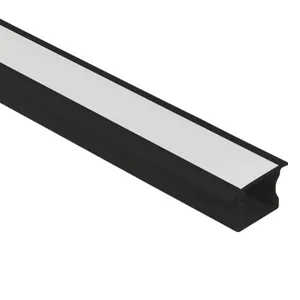 Perfil de Sobrepor 17mm em Alumínio Fita de LED com 2 Metros Itamonte Perfil de Sobrepor 17x7mm em Alumínio Preto com 2 Metros