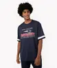 camiseta oversized manga curta patriots nfl esportiva azul marinho GG