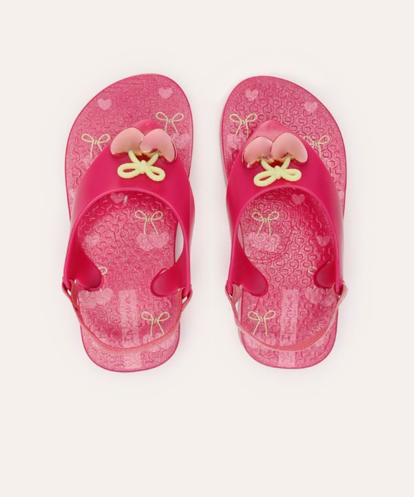chinelo infantil ipanema belle com elástico rosa 19