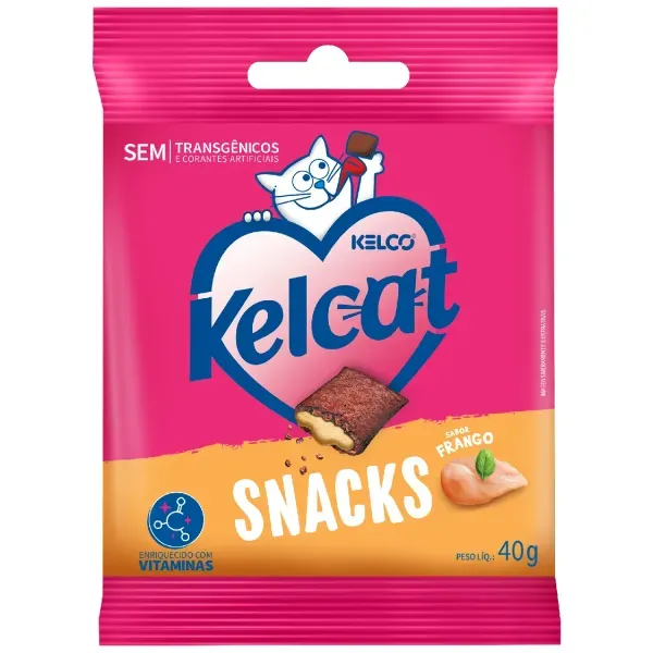Petisco Kelcat Snack Frango para Gatos 40 g
