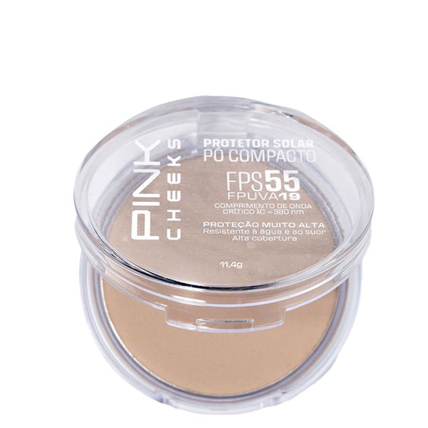 Pó Compacto Pink Cheeks Proteção Solar com Maquiagem Fps55 Fpuva19 Cor P15 11,4g Cor P15