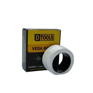 Fita Veda Rosca 18mm X 10 Metros para Conexões de Água Quente e Fria com Maior Resistência Dtools Fita Veda Rosca 18mm X 10 Metros para Água Quente e Fria com Alta Durabilidade Dtools